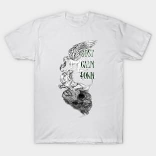 Girl angel calm down leon. T-Shirt